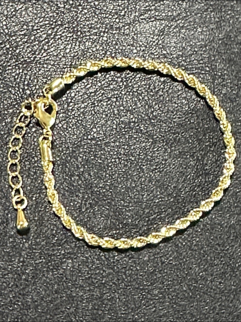 Gold Plate Twisted Rope Bracelet